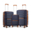 (Navy, K2392L CM 20/24/28 suitcase set) British Traveller Hard Shell Suitcase 11