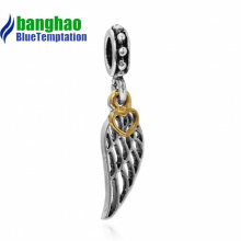 DIY feather Charm for making accessories for jewelry alloy pendants bracelets beads DGB124