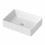 Bathroom Countertop Basin Sink Fluted Gloss White Rectangular Modern 503 x 365mm 3