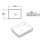 Bathroom Countertop Basin Sink Fluted Gloss White Rectangular Modern 503 x 365mm 4