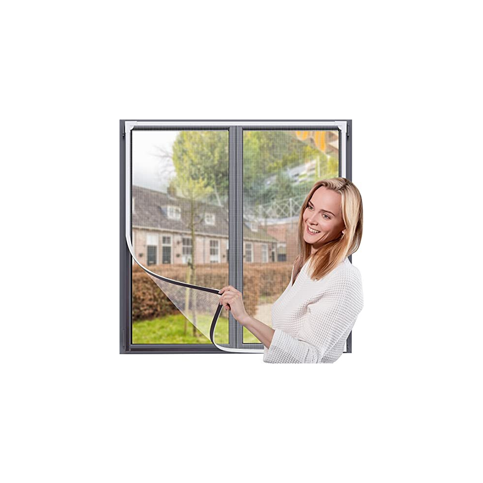 Magnetic Window Screen,UtauHom Fly Screen for Windows Max Size 120 x 130cm?Fiberglass Mesh Easy Installation Prevents Insects/Flies/Mosquitoes from