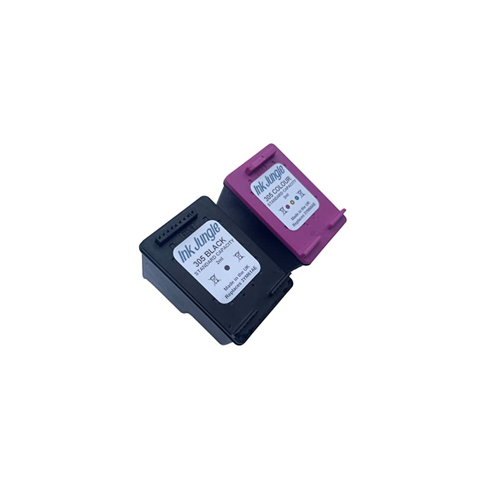 Ink Jungle 305 & Colour Ink Cartridge Combo Pack For Hp Deskjet 2320 2710 2710E 2720 2720E 2721 2721E 2722 2722E 2723 2724 4110E 4120E 4122E Black 5051211025783