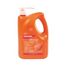 Swarfega Orange Hand Wash, Solvent-Free Heavy Duty Hand Cleaner with Natural Scrub and Moisturisers, Gentle on Skin 4L Cartridge