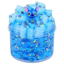 Upgrade Blue Clear Slime Kit, Crunchy Non Sticky Stretchy Jelly Slime Pack, Elegant Party Favor Goodie Bag Filler Stress Relief Toy for Boys Girls