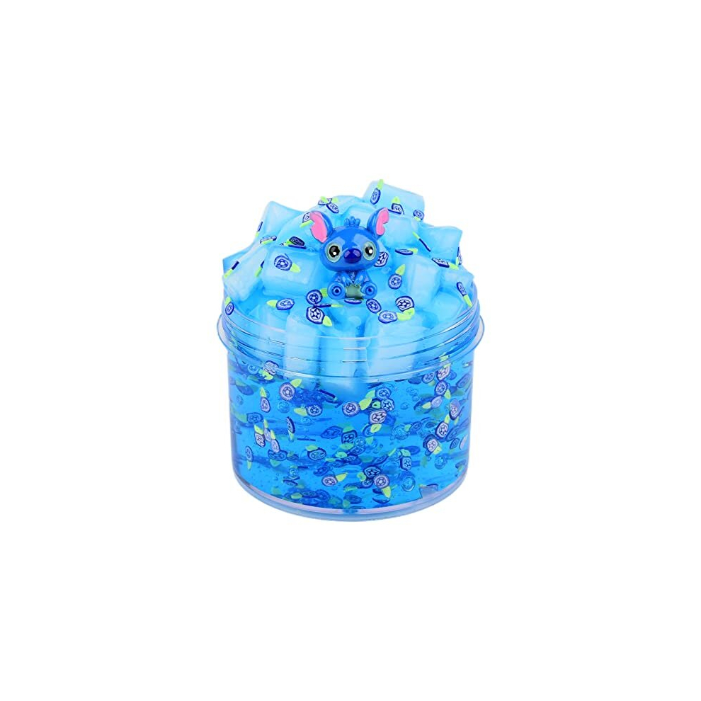 Upgrade Blue Clear Slime Kit, Crunchy Non Sticky Stretchy Jelly Slime Pack, Elegant Party Favor Goodie Bag Filler Stress Relief Toy for Boys Girls