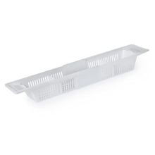 Blue Canyon Extendable Over Bath Rack| Durable Plastic Shower Caddy| Convenient Bathroom Storage for All Your Toiletries, Including Soaps, Sponges,