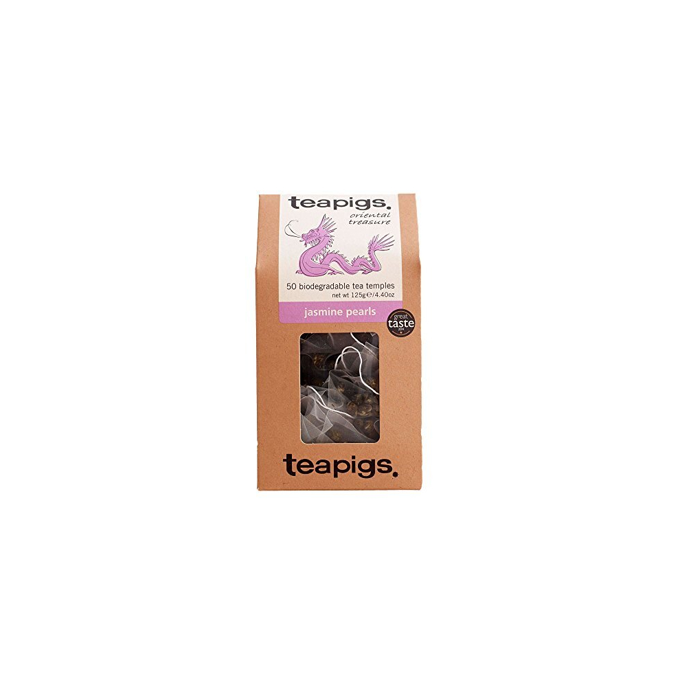 Teapigs Jasmine Pearls Tea Bags Made With Whole Leaves(1 Pack of 50 Tea Bags)