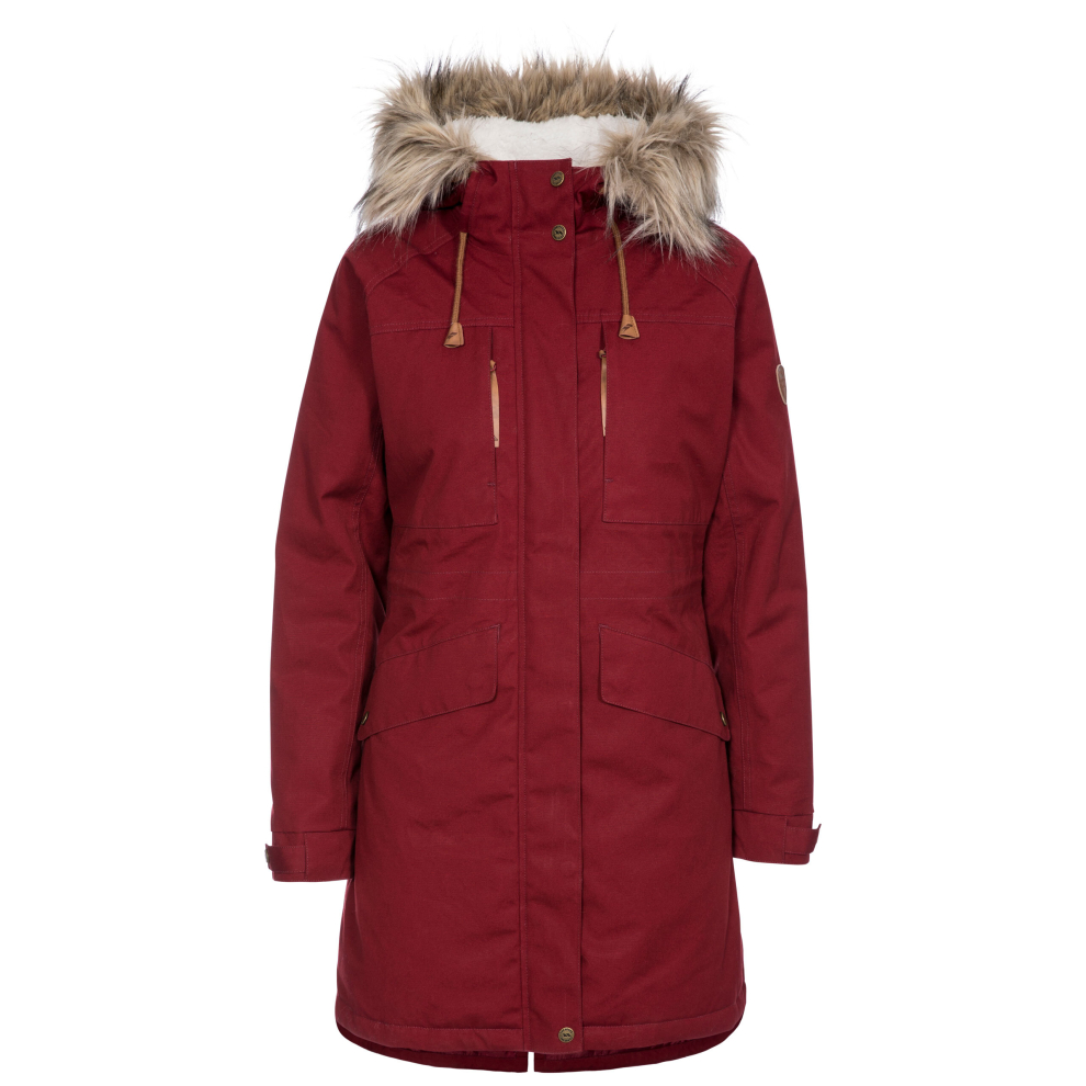 (12, Merlot) Trespass Womens Waterproof Jacket Faithful