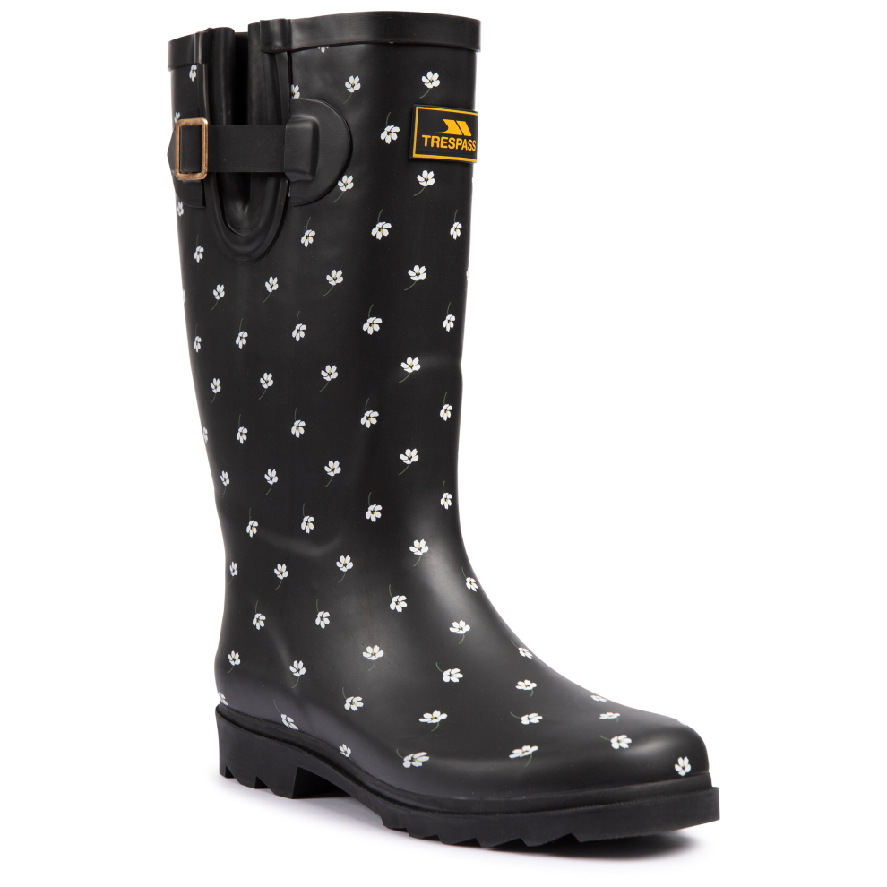 Trespass Women's Printed Wellies Samira Black Size 7 - Image 2