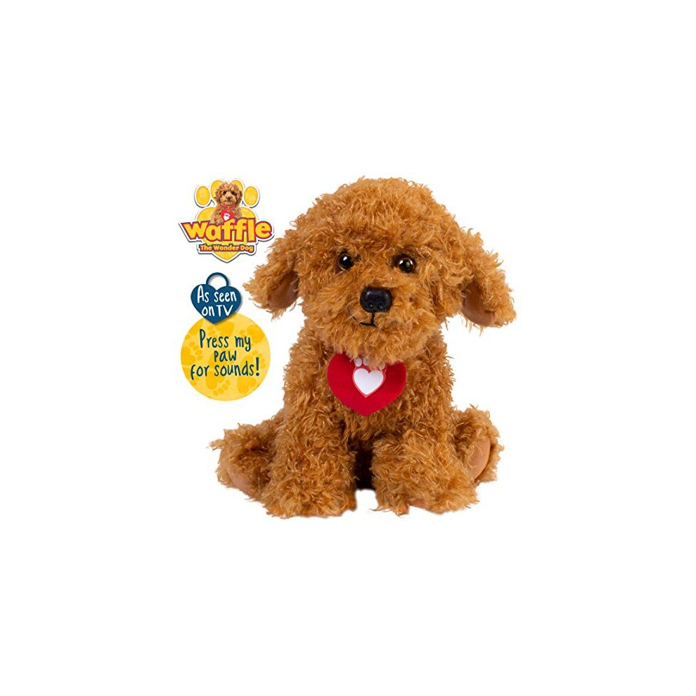 Waffle the Wonder Dog 539 3401 Soft Toy with Sound, Brown