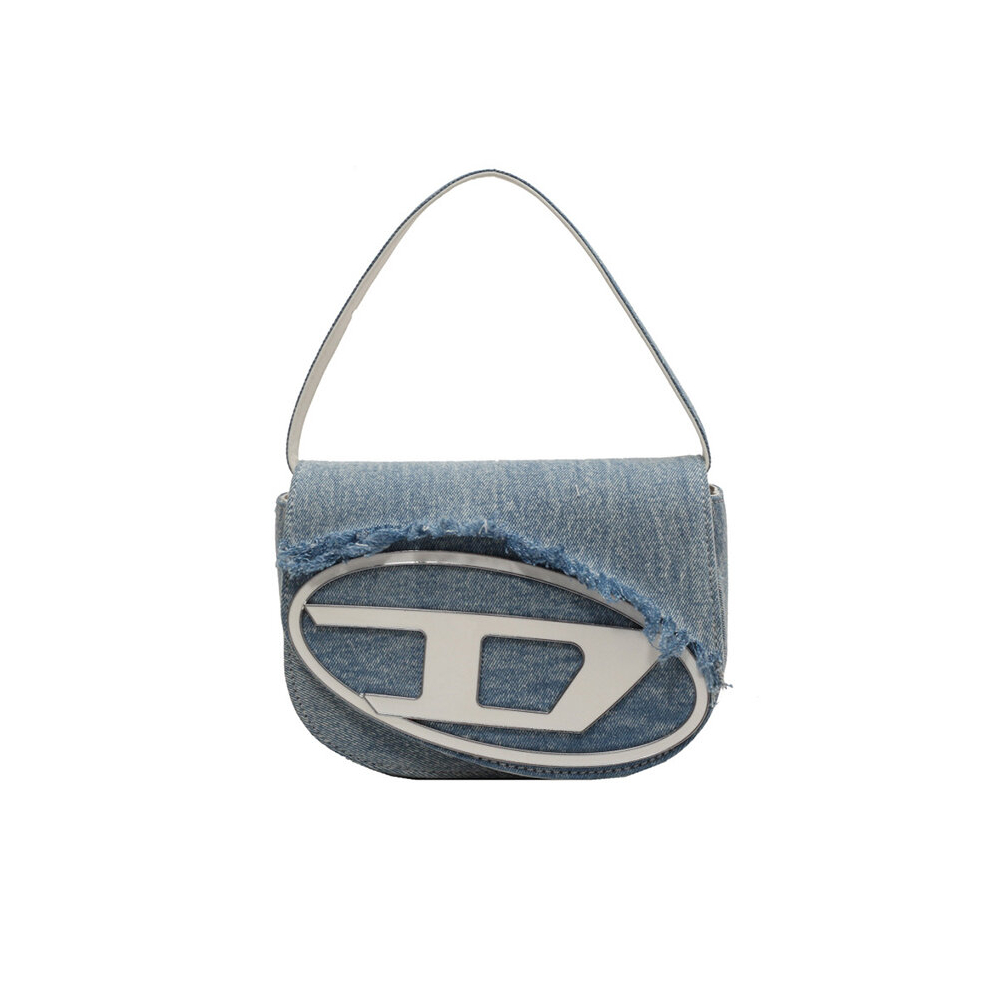 (White) Diesel Blue Diaper Bag Spacious Versatile Woman Shoulder Handbags Commuting
