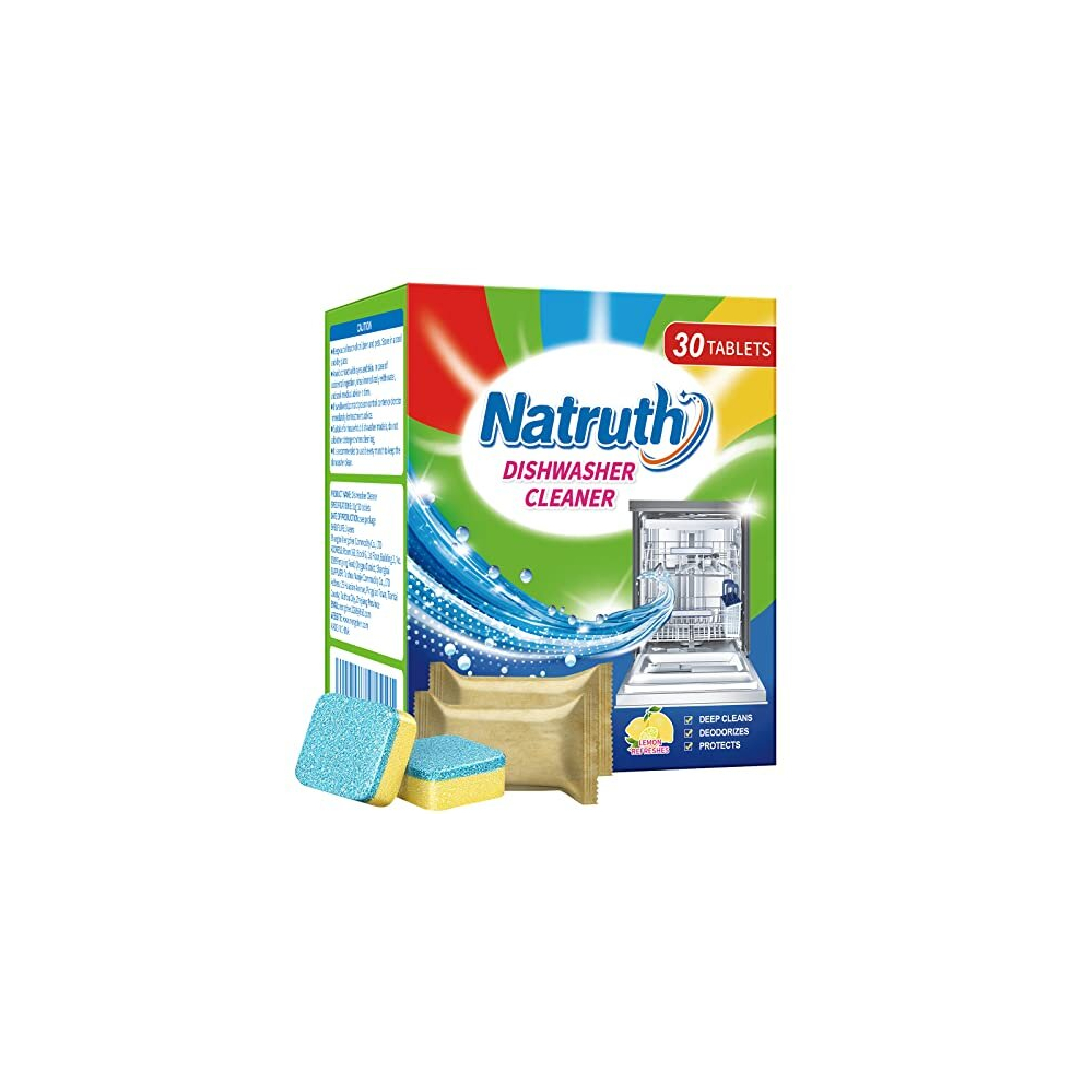 NATRUTH Dishwasher Cleaner And Deodorizer Tablets -30 Pack for Deep Cleaning, Deodorizing & Protecting, Prevents Buildup for Optimal Dishwasher