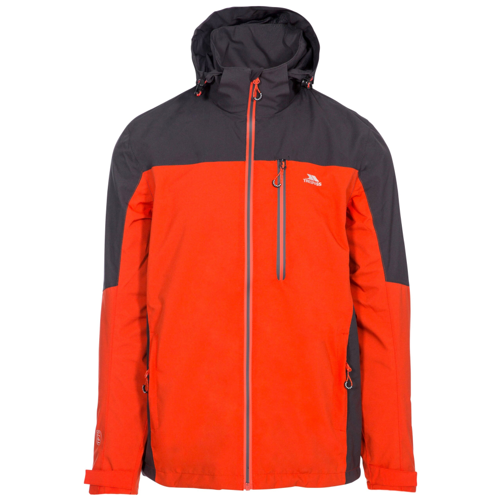 Trespass (M, Flame) Mens Waterproof Jacket With Hood Tappin Red