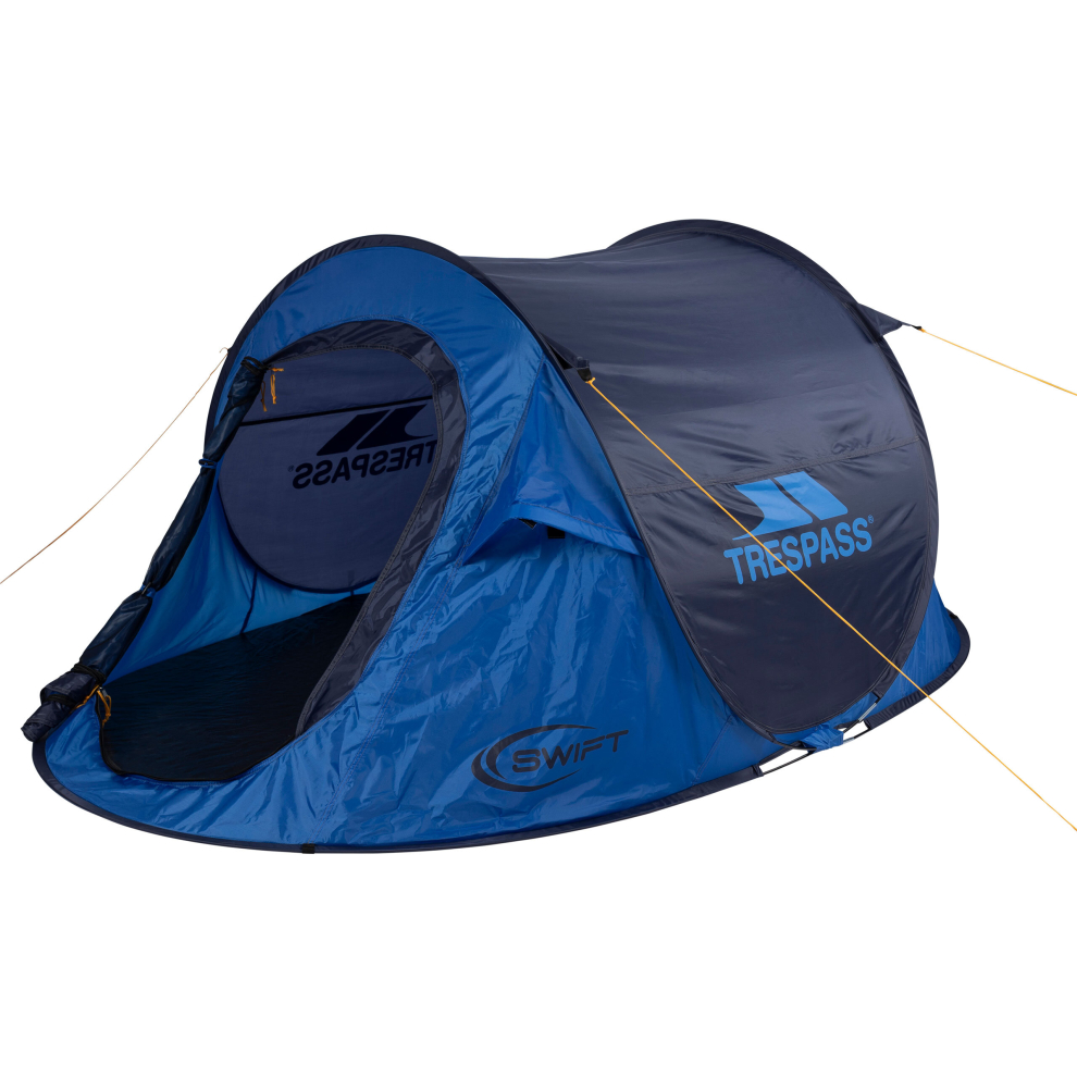(One Size, Blue) Trespass Waterproof 2 Man Pop Up Tent Swift2
