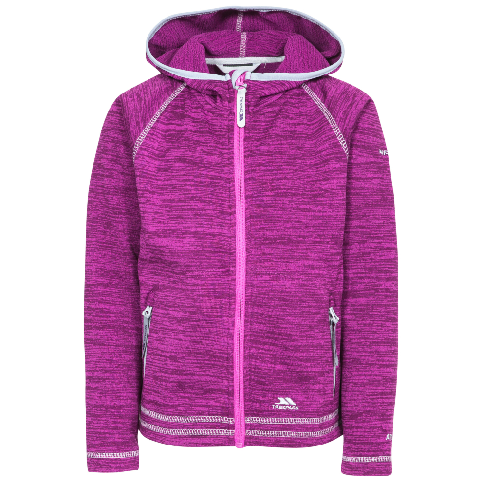 (2-3 Years, Purple Orchid Marl) Trespass Girls Fleece Full Zip Hoodie Goodness