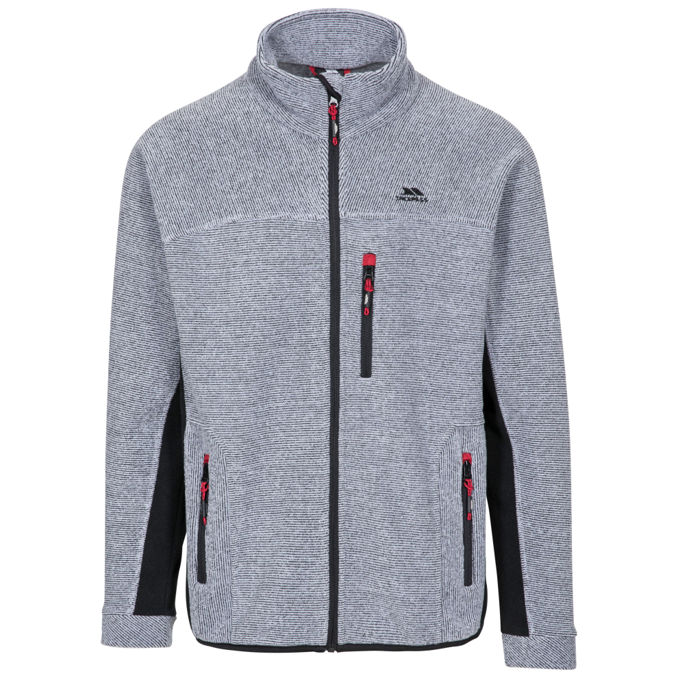 Trespass (Xxxl, Platinum Stripe) Mens Fleece Jacket Full Zip Jynx