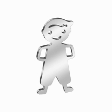 100% Stainless Steel Boy & Girl Blank Charm For Engrave Gold/Silver Metal Kids Family Tag Mirror Polished 20pcs