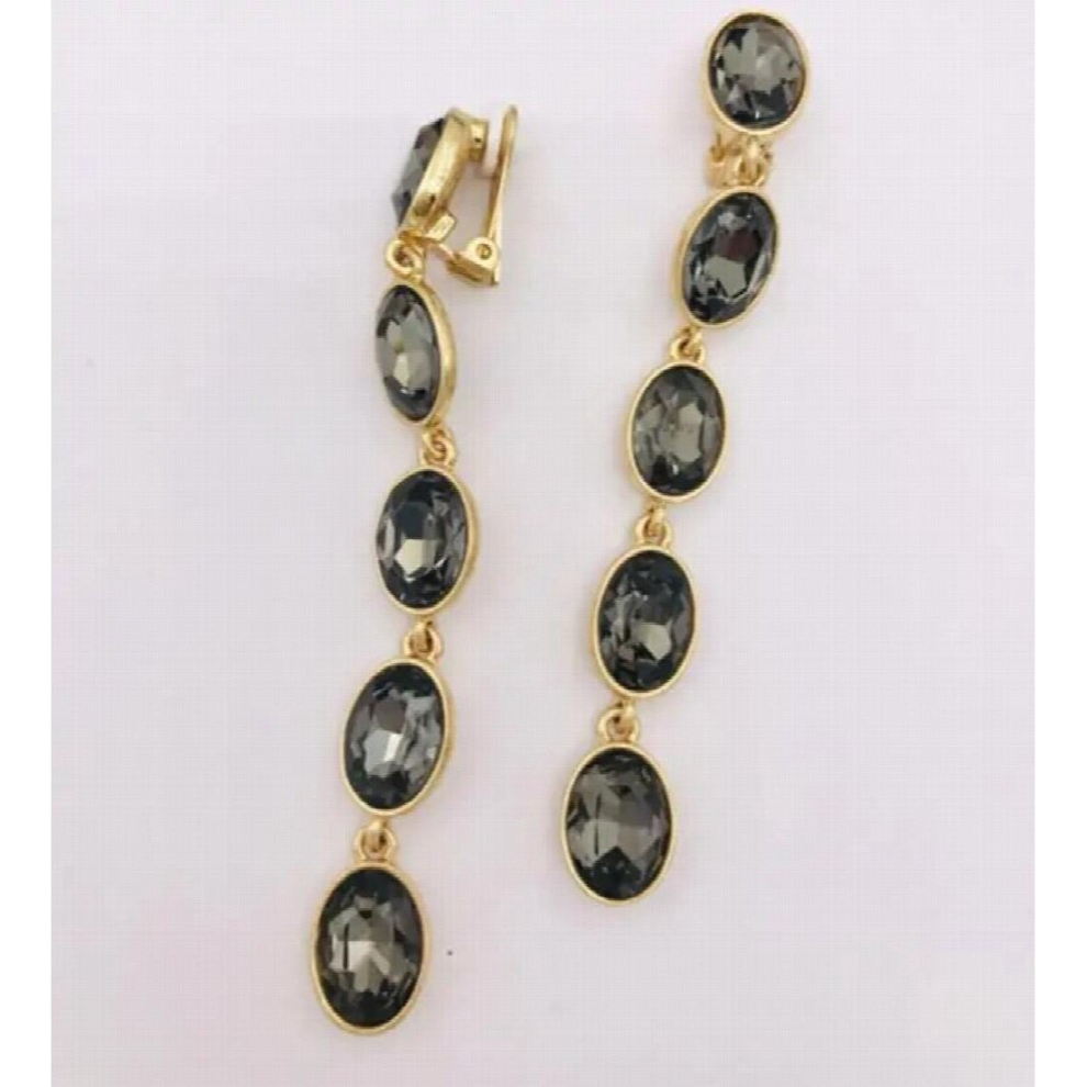 Crystal long ear clip without pierced ears-image-OPC-PCWXQFW-NEW