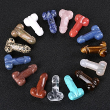 natural Stone Synthetic Penis ornaments pendulum male genital organ for jewelry accessories 9pc