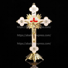 Extra large exorcism cross church decorations, Jesus large cross ornaments jewelry. 185x295mm