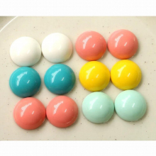 100pcs 20mm Round Pastel Colors Resin Acrylic Cabochons Earring Necklace Pendant Charms DIY Ornament Patch