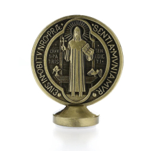 Church Relics Jesus On The Stand Cross Wall Crucifix Antique Home Chapel Decor Zinc Alloy Material 12PCS CSSML