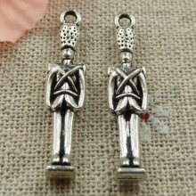 150 Pieces Tibetan Silver Man Charms Pendant 31x7MM C421 Jewelry Finding Craft