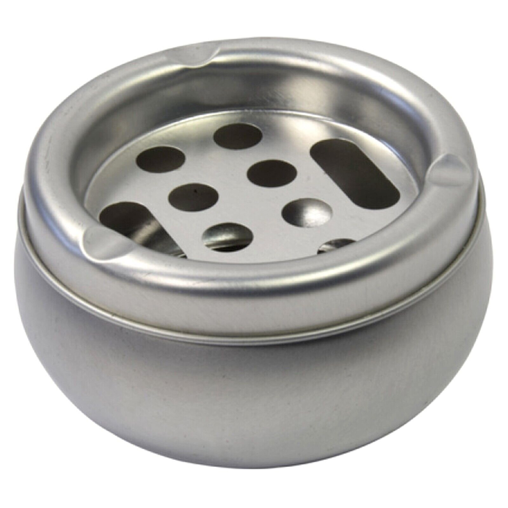 Metal Ashtray Deep Round Ash Tray Cigarette Smoking Outdoor Pub Garden