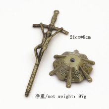 Cottvott Metal Catholic Crucifix Cross Charms Ornament with Home Altar Decor Church Supplies Vintage Bronze
