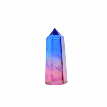 WT-G317 Natural Crystal Stone Hexagon Shape Stone Bullet Mix and Match Pink Stone Jewelry Living Room Decoration