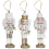 (White / Gold) Christmas Nutcracker Soldier 3 Wooden Nut Cracker 1