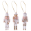 (White / Gold) Christmas Nutcracker Soldier 3 Wooden Nut Cracker 2