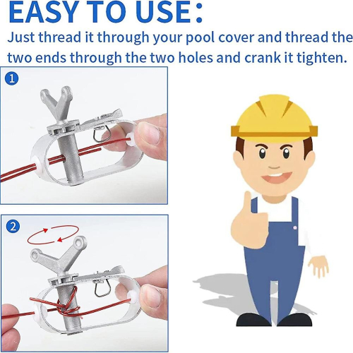 40m Swimming Pool Cover Cable Winch Kit pool Cover Cable And Ratchet