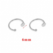 10pcs Stainless Steel Plated Ring Bezel Base Tray Cabochons Pad Disc Fingerring Blank Settings Diy Jewelry Making Crafts