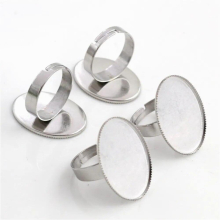 18x25mm 13x18mm 10pcs/Lot No Fade Stainless Steel Adjustable Ring Settings Blank/Base,Fit Oval Glass Cabochons