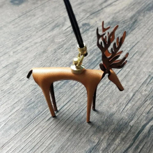little deer pendant is and rare, hand-kneaded plastic leather pendant