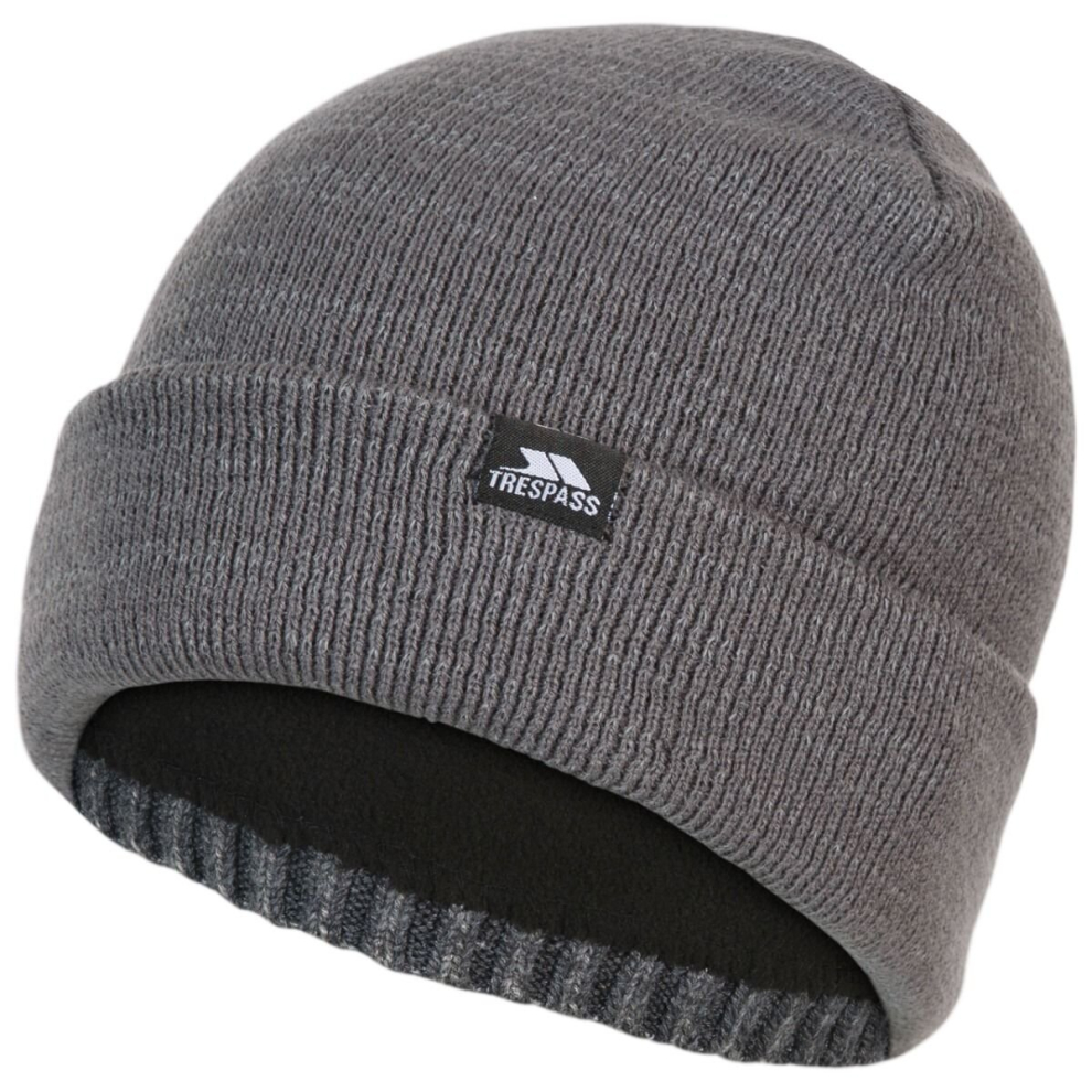 Trespass  Reflective Double Layer Beanie Hat Crackle Black - Image 4