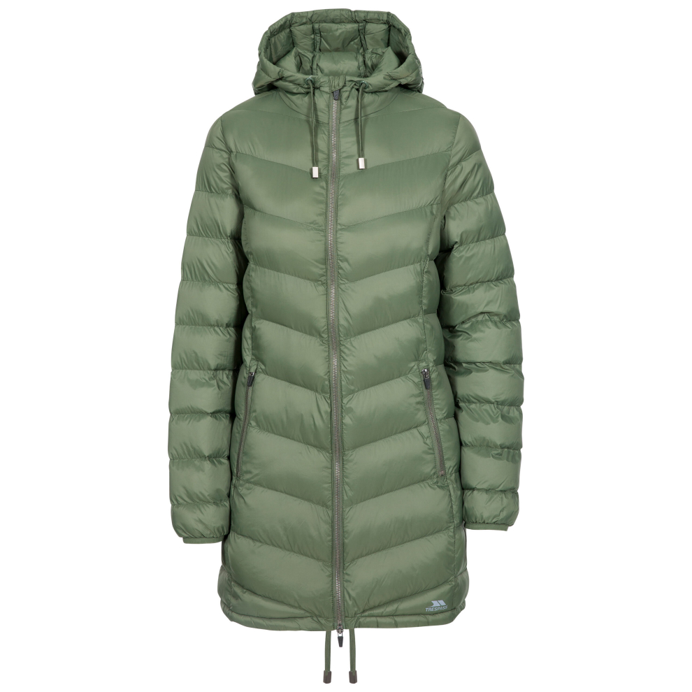 (10, Basil) Trespass Womens Jacket Packaway Coat Rianna