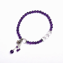 Natural Amethyst Anklet For Women Beaded Anklets Bracelets Summer Beach Rope Crystal Anklet Bracelet Jewelry