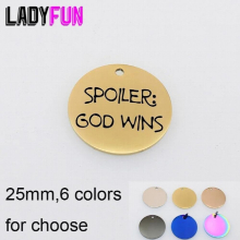 Stainless Steel Pendant Charms Spoiler God Wins Charm High Polish Jewelry Accessories