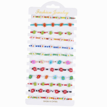 12Pcs/set Bohemian Summer Barefoot Sunflower Anklet Bracelet for Women Men Seed Beads for Sandals To Decorate Jewelry