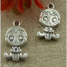 75 pieces tibetan silver boy charms 24x13mm #2160