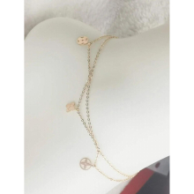Foer leaf clover women stainless steel anklet bracelet