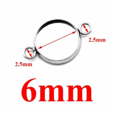 20pcs 16 20 25mm Stainless Steel Resin Cabochons Base Tray Bezels Setting Blank Two Holes for DIY Jewelry Making Items