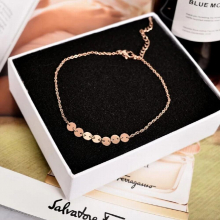 Rose Little Paillettes Anklet Style Woman 316 Titanium Steel Jewelry Top Never Fade