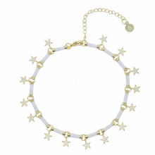 Enamel Anklet Foot Chain Summer Bracelet Tassel Star Crystal Pendant Charm Anklet Sandals Barefoot Beach Foot Bridal Jewelry