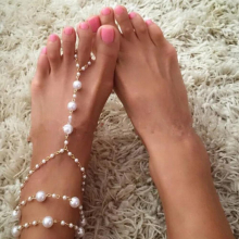 1 PCS Ankle Bracelet Barefoot Beach Foot Jewelry Sexy Pie Leg Chain Female Boho Crystal Wedding Anklet for Women
