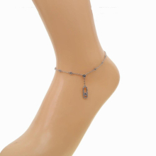 anklets for women beach anklet with cubic zirconia cz bead online beaded foot jewelry ankle chain bracelets