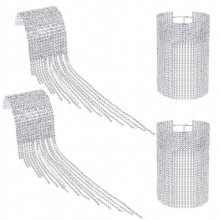 Rhinestone Ankle Bracelets Crystal Tassel Anklet Glitter Tennis Foot Chain Wedding Body Jewelry Accessories For Women 2 Pcs