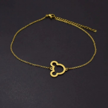 European And American Stainless Steel Mouse Anklet For Mom